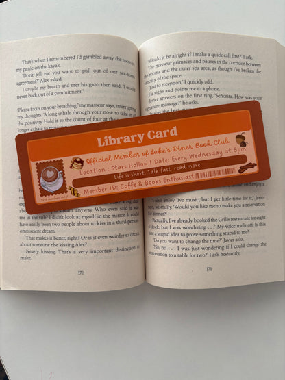 Lúkes dínerclub library card bookmark