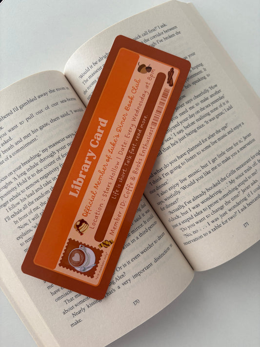 Lúkes dínerclub library card bookmark