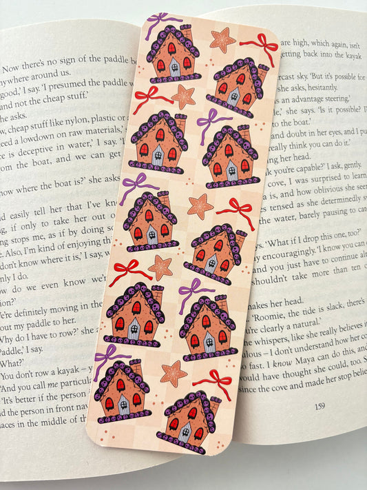 Creepmas gingerbread house bookmark, Creepmas cookies bookmark