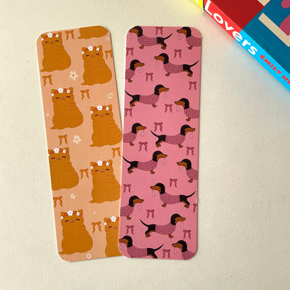 Weenie Dog Bookmark, Cat Bookmark, Dachshund Bookmark