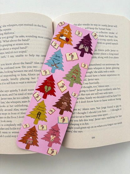 Christmas reading essentials bookmark, Christmas tree tropes bookmark, Christmas sweaters bookmark, merry bookmarks bookmark