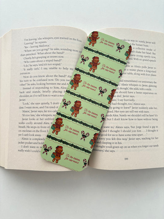 Gingerbread house bookstore bookmark, gingerbread girl bookmark