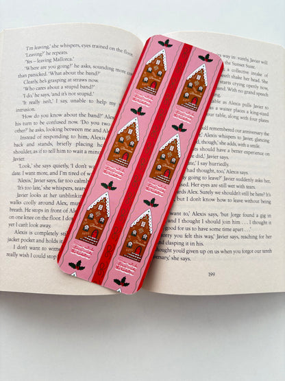 Gingerbread house bookstore bookmark, gingerbread girl bookmark