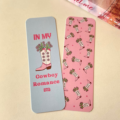 In my cowboy romance era bookmark, cowboy boots bookmark (pack of 2)