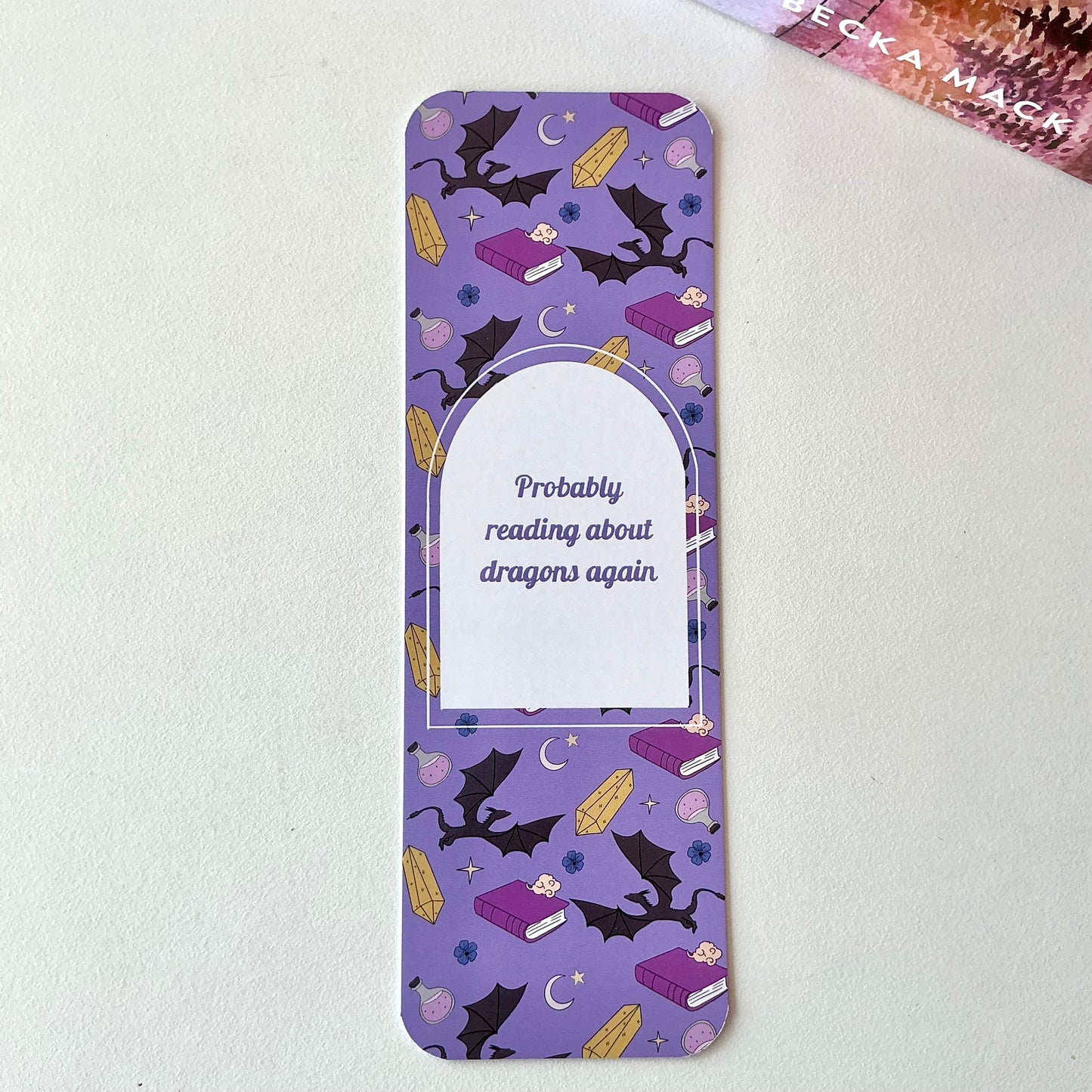 Probably reading about dragons again bookmark, dragons bookmark