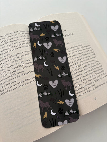 In my Werewolf romance era bookmark, Pack of 2 Werewolf Bookmarks