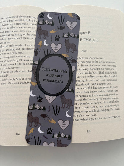 In my Werewolf romance era bookmark, Pack of 2 Werewolf Bookmarks