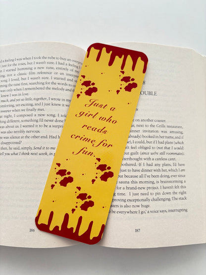 In my true crime era bookmark, Certified true crime girlie bookmark, Just a girl who reads crime bookmark