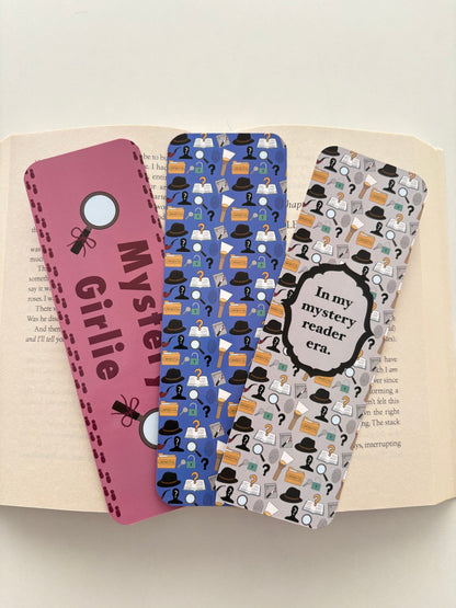 In my mystery reader era bookmark, Mystery girlie bookmark