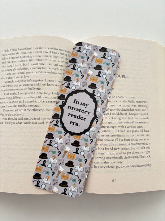 In my mystery reader era bookmark, Mystery girlie bookmark