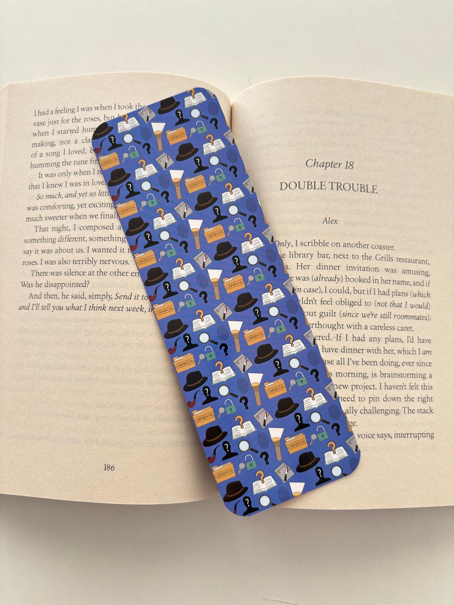 In my mystery reader era bookmark, Mystery girlie bookmark