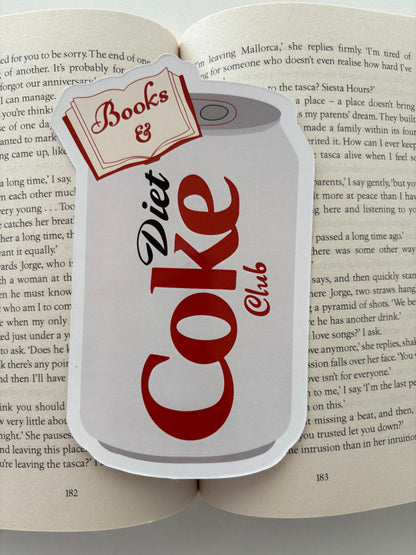 Books and Díet Cóké Die Cut Bookmark