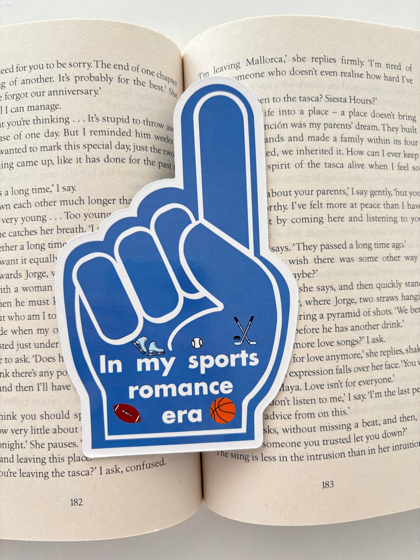 Sports Romance Era Die Cut Bookmark