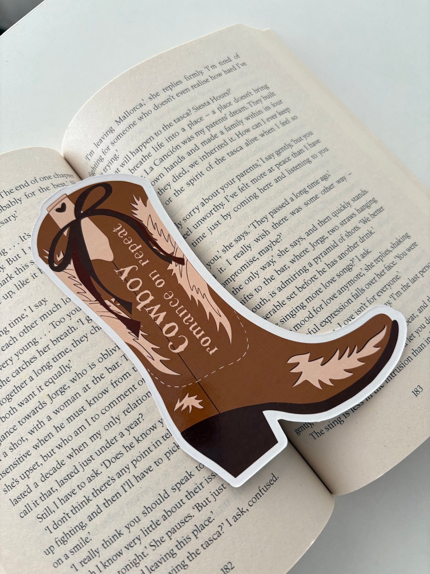 Cowboy Romance on Repeat Die Cut Boomark