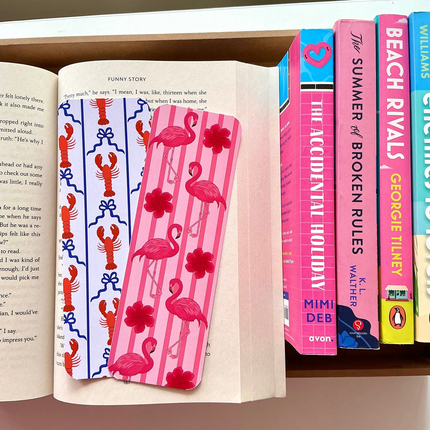 Flamingo Bookmark, Coastal Lobster Bookmark