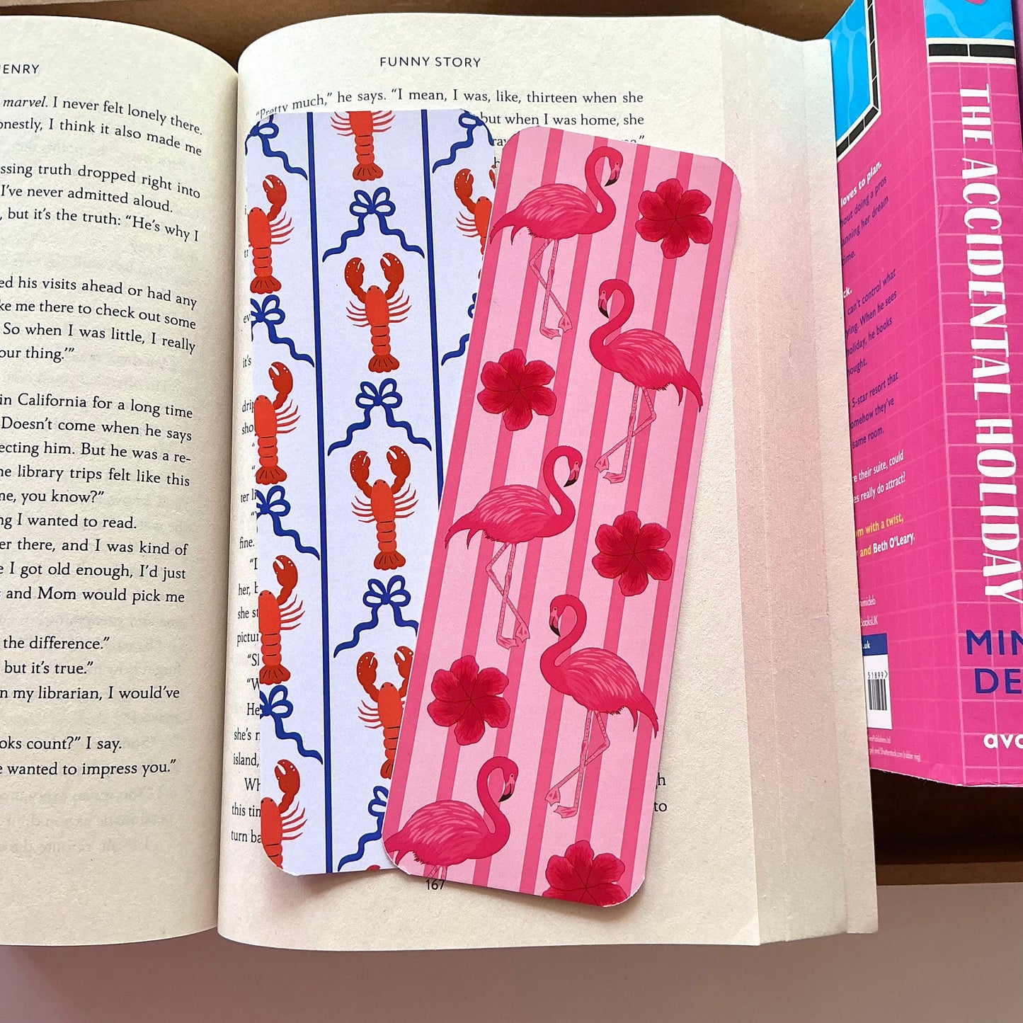 Flamingo Bookmark, Coastal Lobster Bookmark