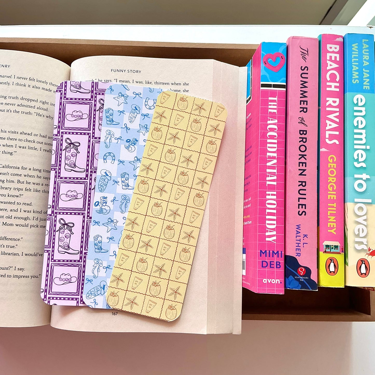 SPF, Coconut ,starfish pattern bookmark, Costal Cowgirl Bookmark, Cowboy Seashell Bookmark