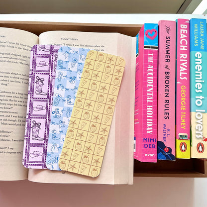 SPF, Coconut ,starfish pattern bookmark, Costal Cowgirl Bookmark, Cowboy Seashell Bookmark