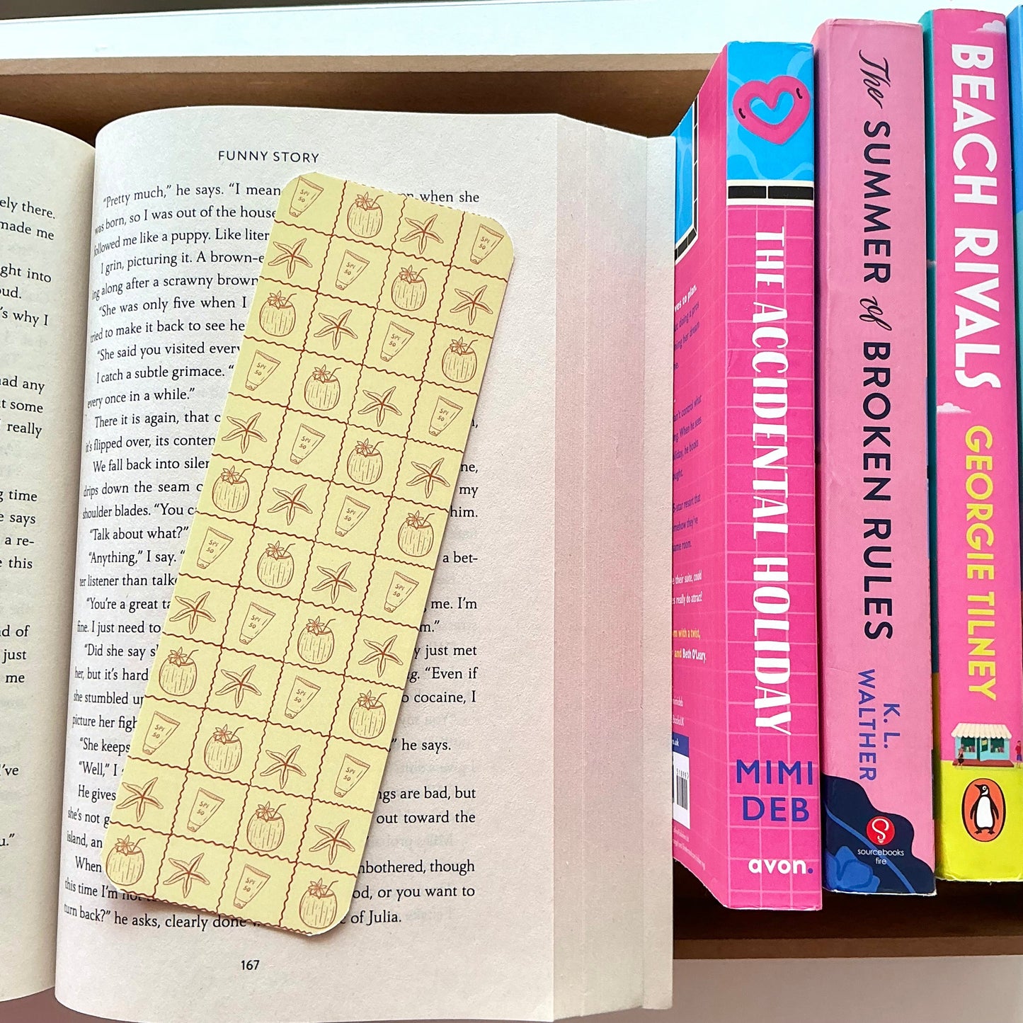 SPF, Coconut ,starfish pattern bookmark, Costal Cowgirl Bookmark, Cowboy Seashell Bookmark