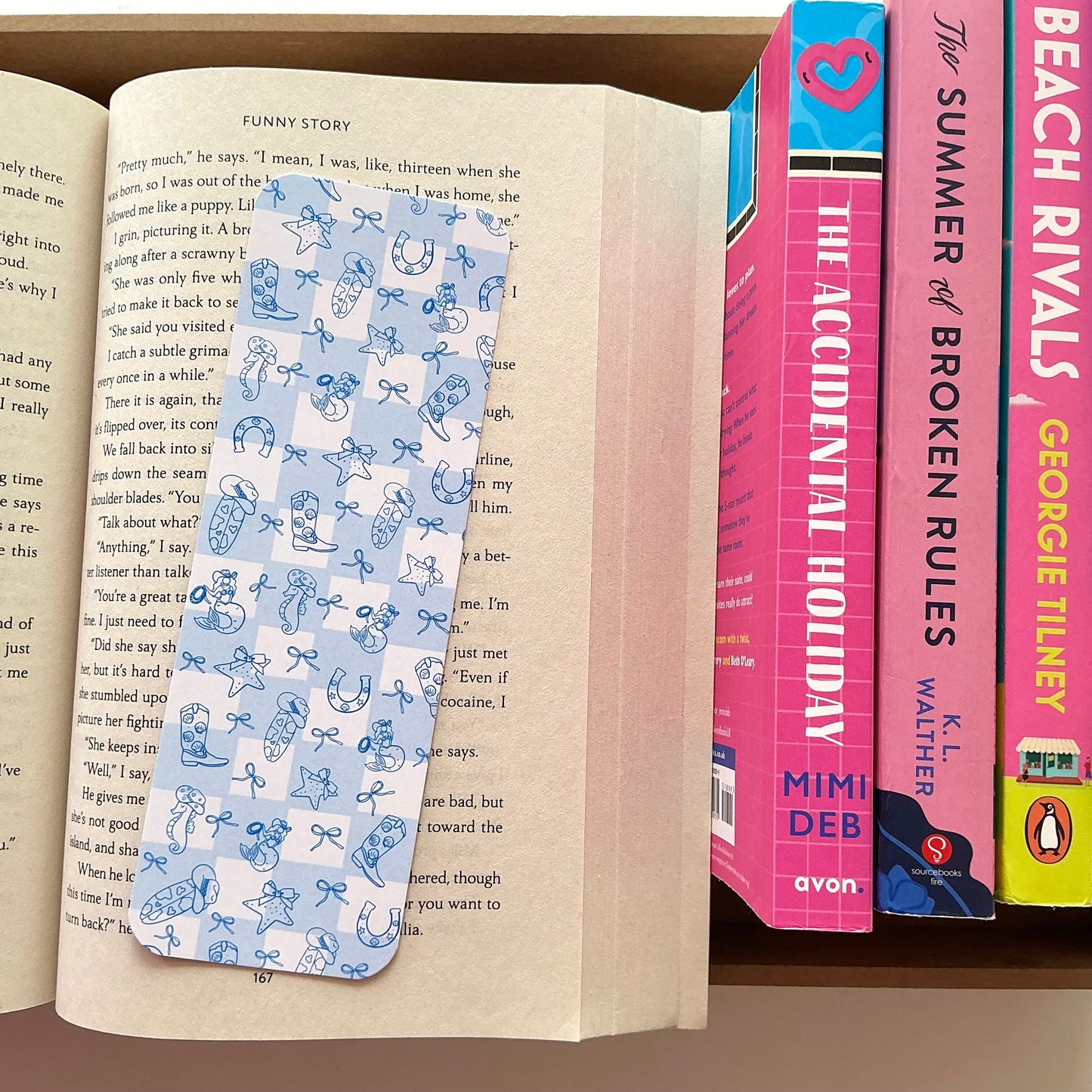 SPF, Coconut ,starfish pattern bookmark, Costal Cowgirl Bookmark, Cowboy Seashell Bookmark