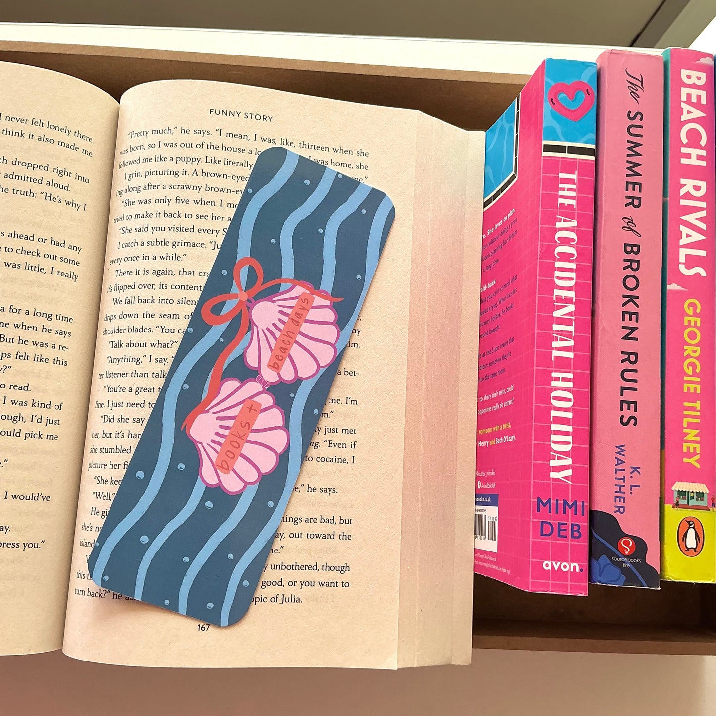 Sun Sand and Books Bookmark,Books and Beach days Bookmark