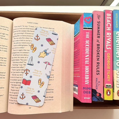 Beach club Bookmark, Summer Pattern Bookmark, Sea Turtle Bookmark