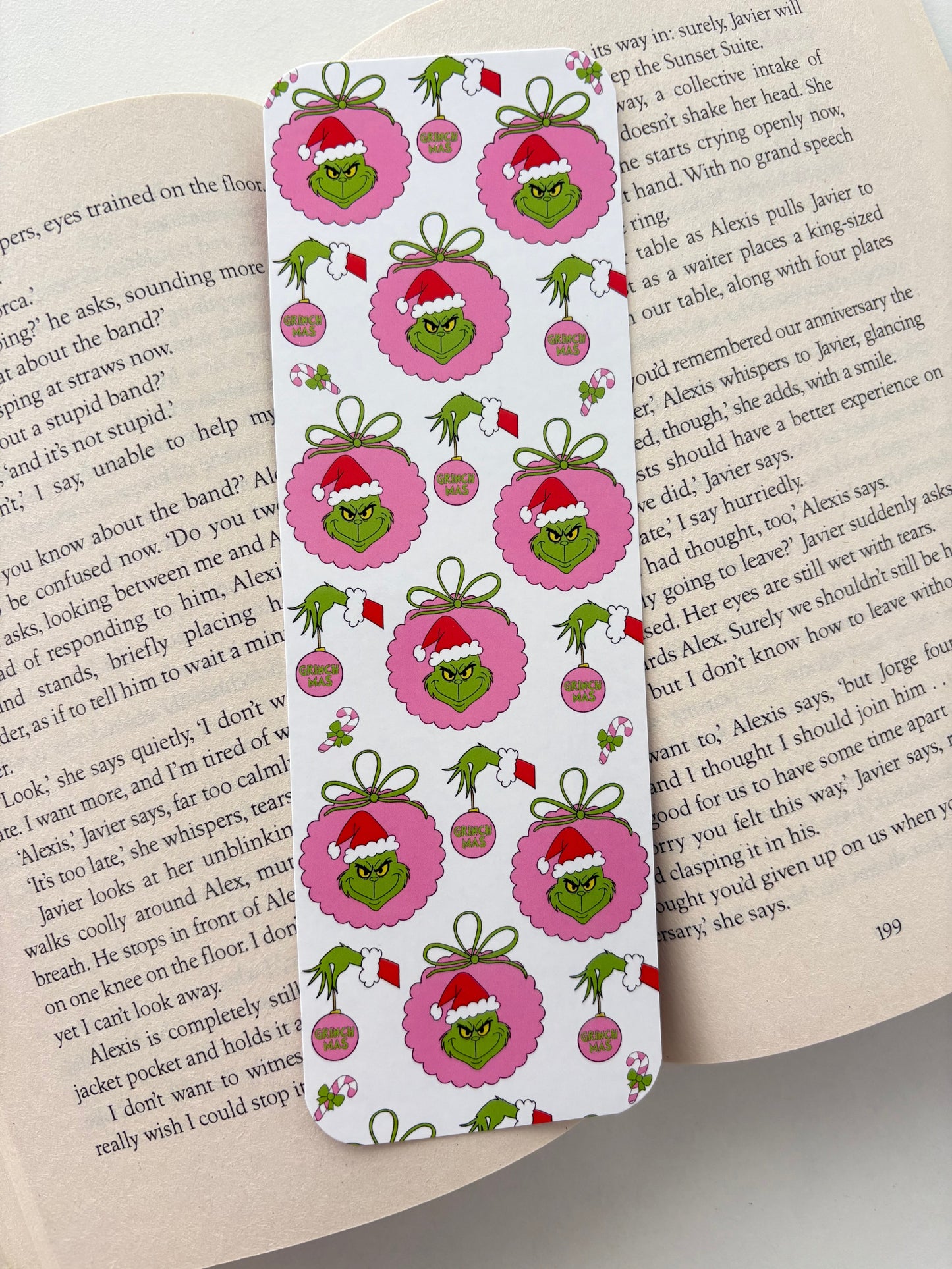 Grinch bookmark, Grinchmas bookmark