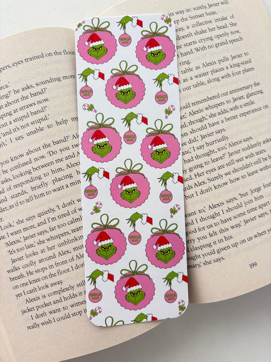 Grinch bookmark, Grinchmas bookmark
