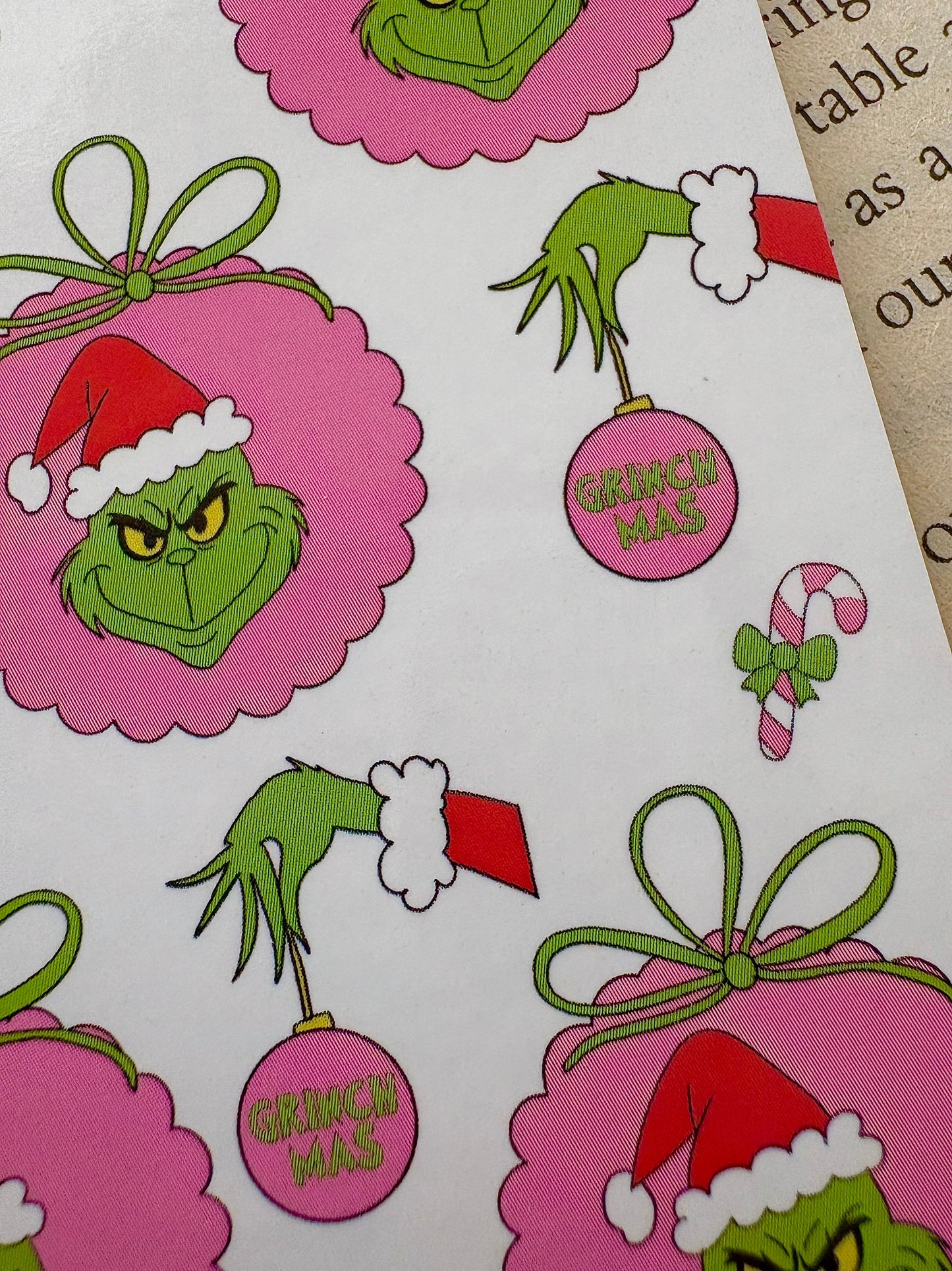 Grinch bookmark, Grinchmas bookmark