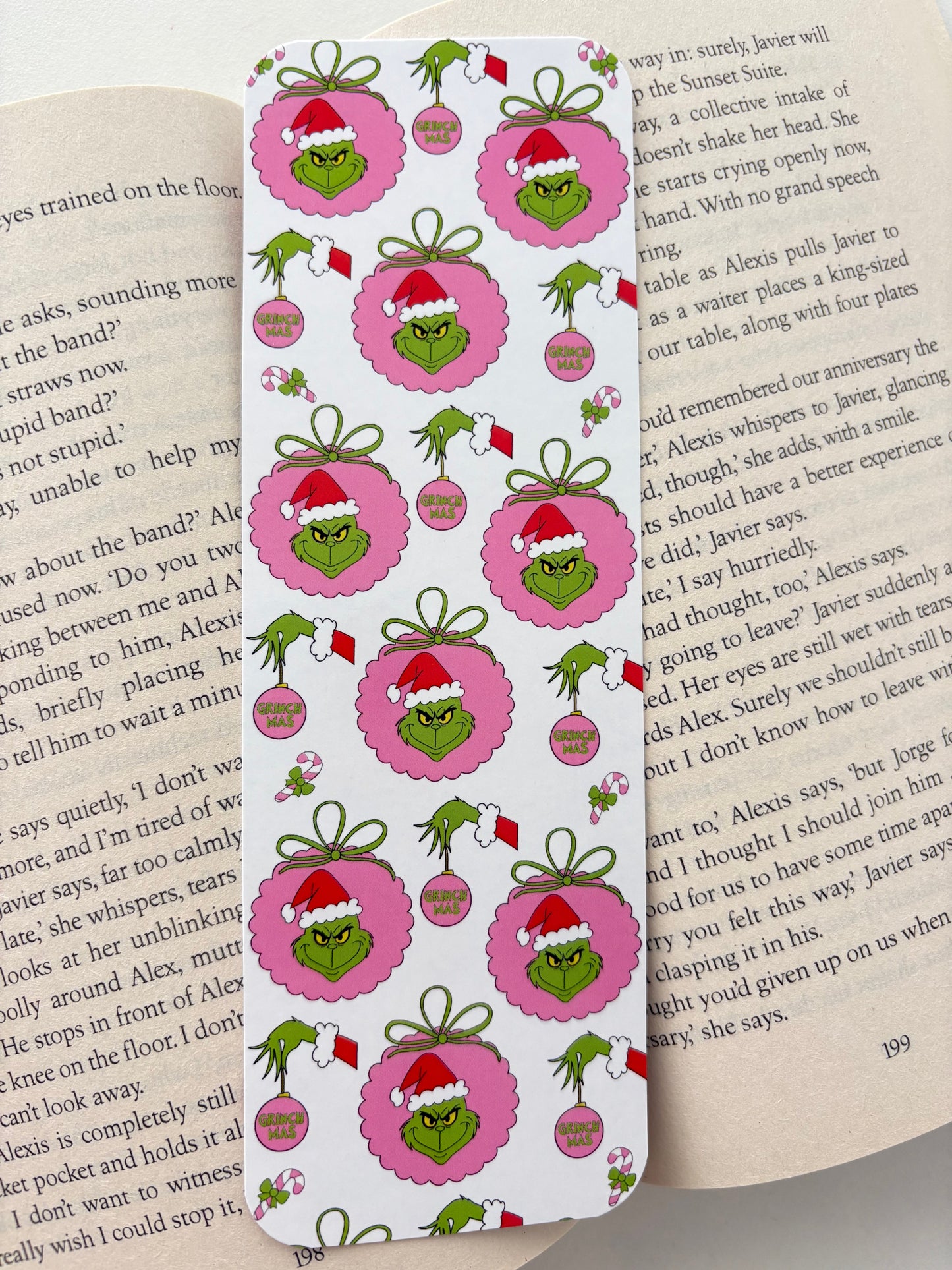 Grinch bookmark, Grinchmas bookmark