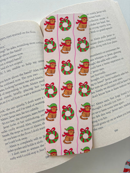 Christmas dog bookmark, Christmas cat bookmark