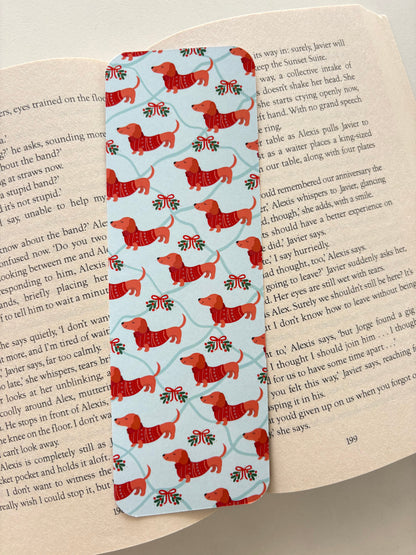 Christmas dog bookmark, Christmas cat bookmark
