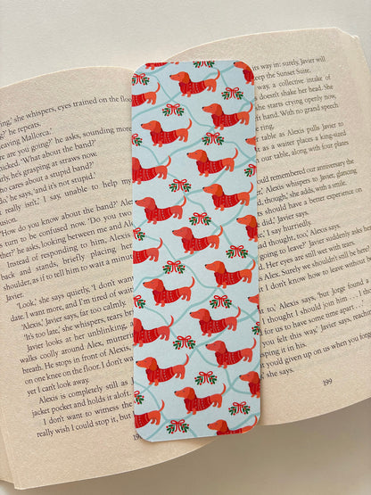 Christmas dog bookmark, Christmas cat bookmark