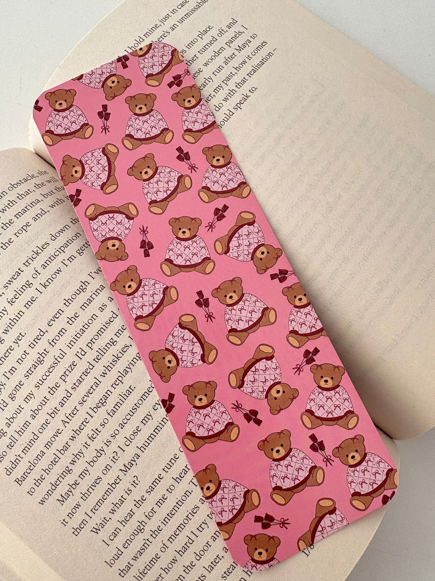 Valentine Teddy Bear Bookmark