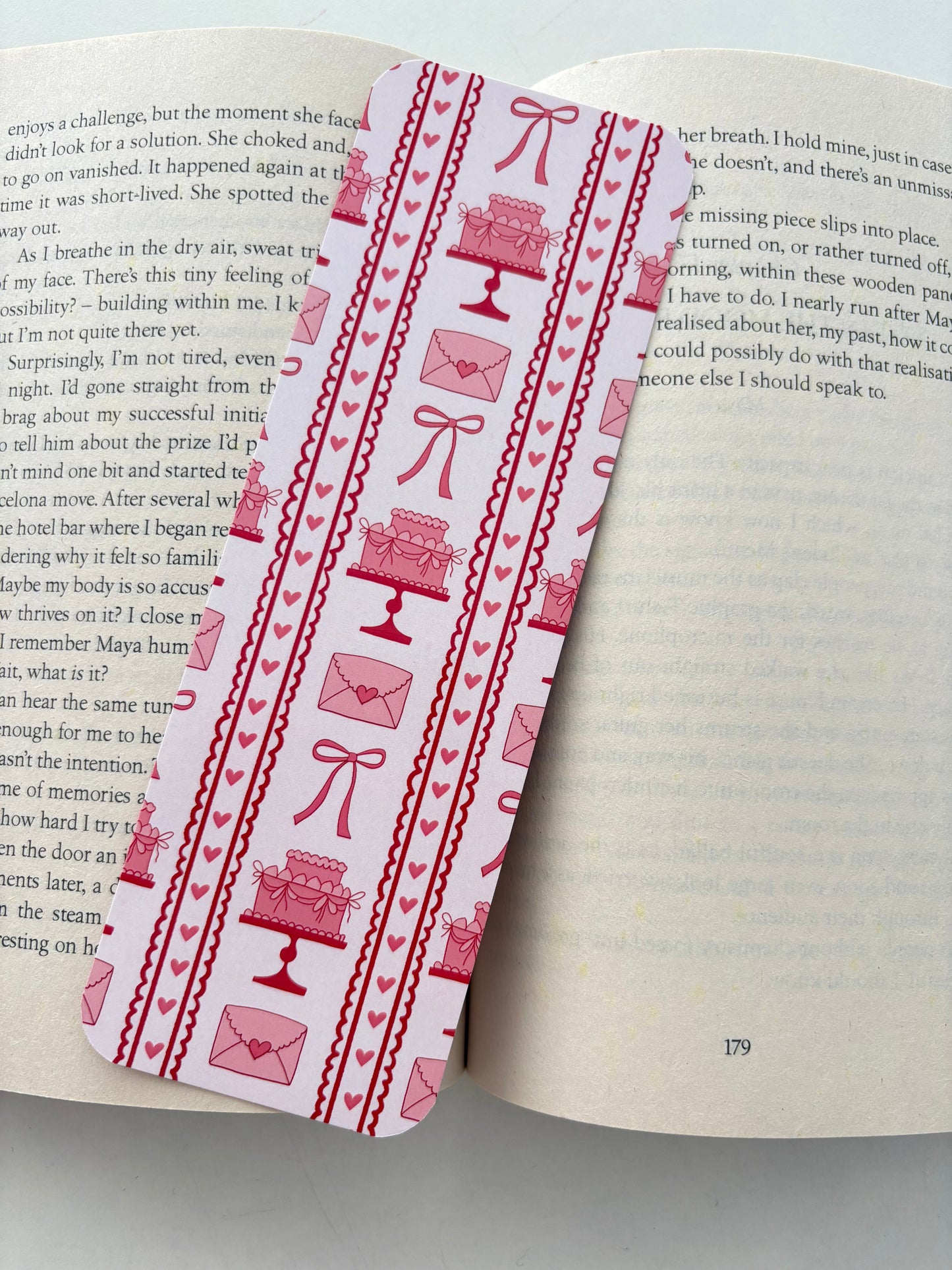 Valentine Silly Goose Bookmark, Valentine Cake Bookmark