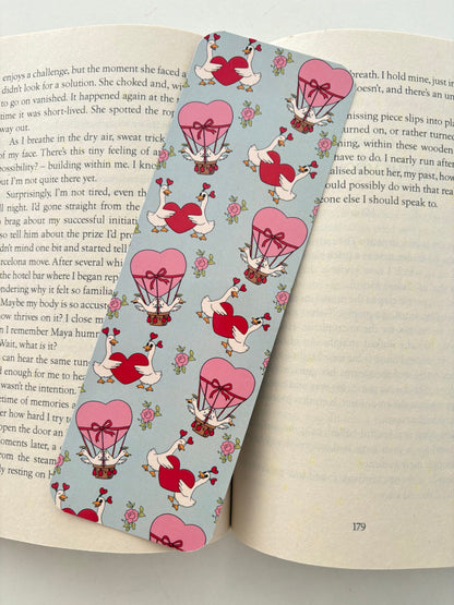 Valentine Silly Goose Bookmark, Valentine Cake Bookmark