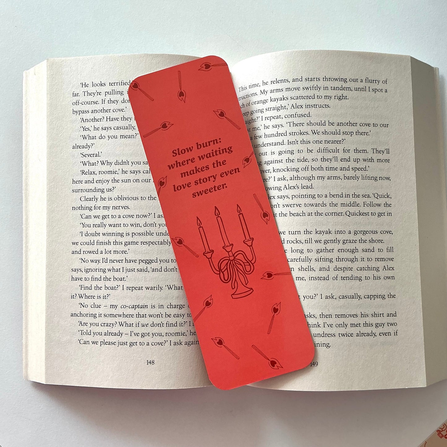 Slow burn bookmark, Daydreaming about fictional characters bookmark