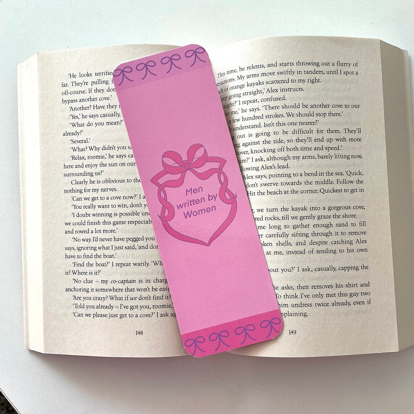 Men written by women bookmark, My book is calling bookmark