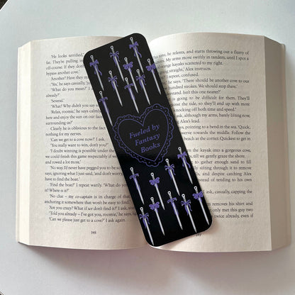 Guest check bookmark, Fueled by fantasy books bookmark