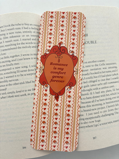 I swoon for men written by women bookmark, Romance is my comfort genre bookmark, Read romance for the butterflies bookmark