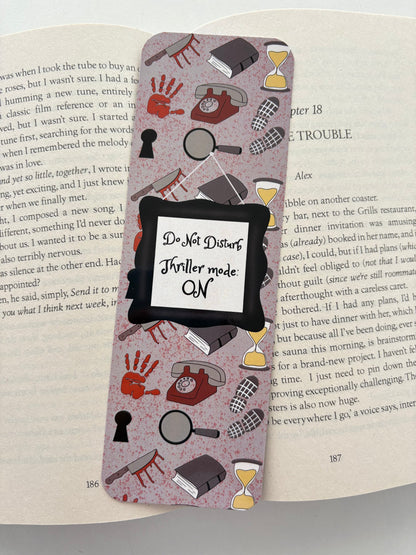 In my thriller reading era bookmark, Thriller pattern bookmark, Thriller mode bookmark