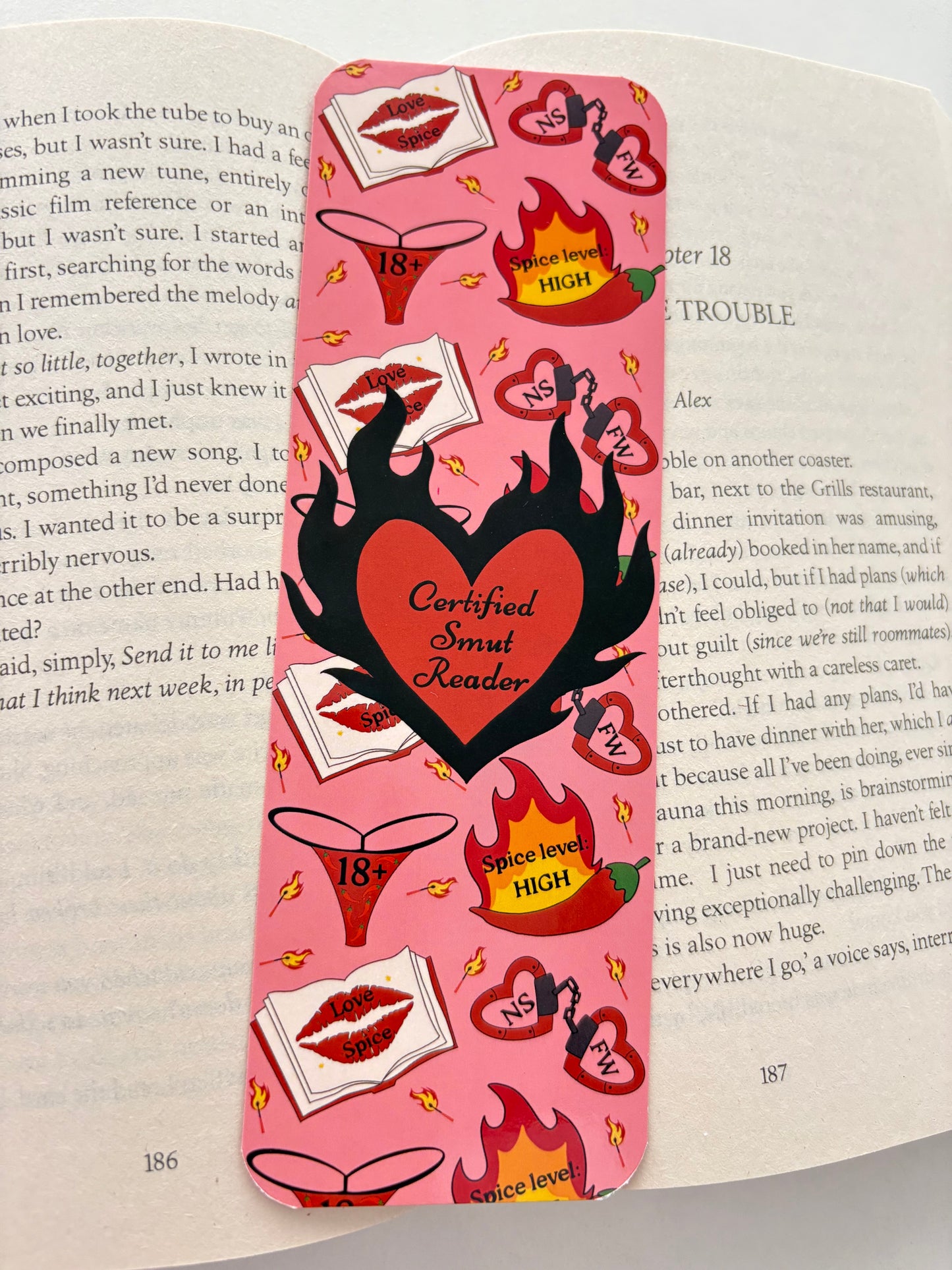 Spicy literature is my thing bookmark, Smut is my self care bookmark, Certified smut reader bookmark, I like it spicy bookmark
