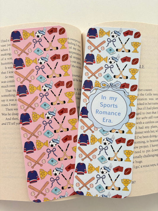 In my sports romance era bookmarks, Pack of 2