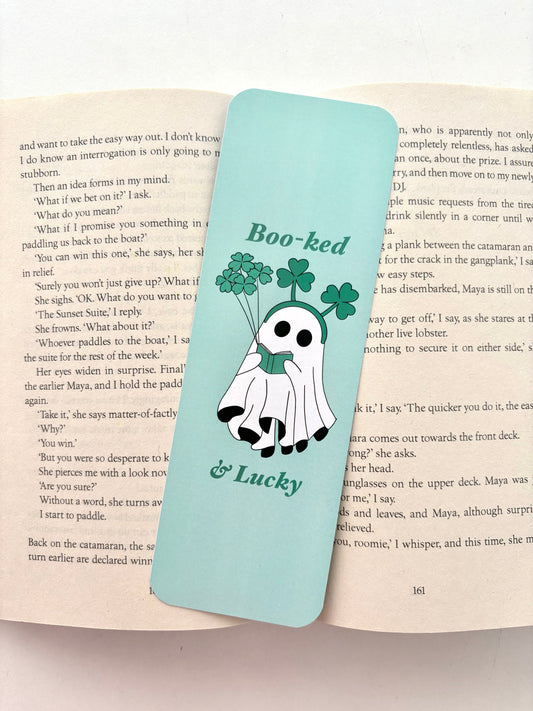 Booked & Lucky bookmark, St Patrick’s day Ghostie Bookmark