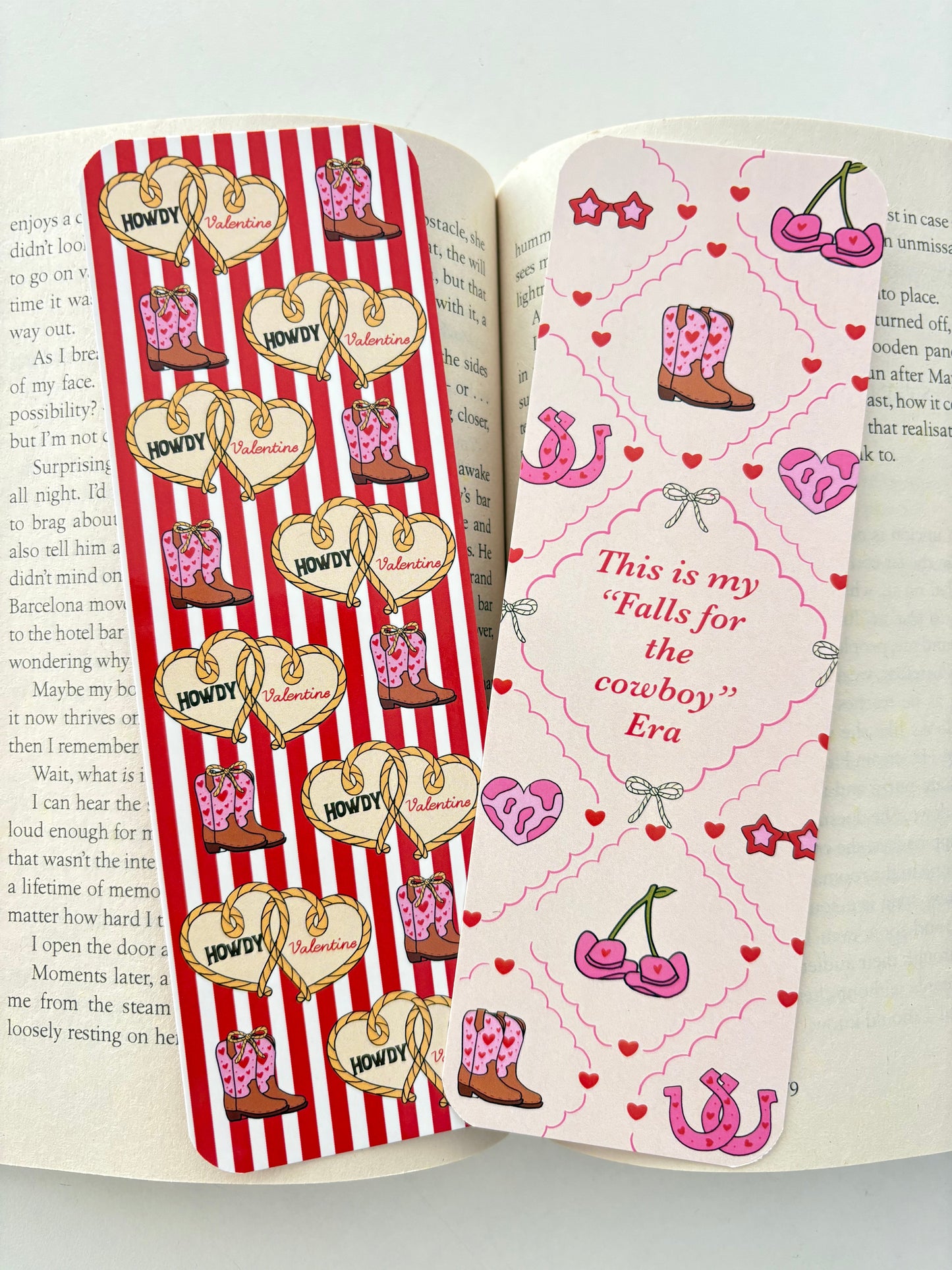 Cowboy era bookmark, Howdy valentine bookmark