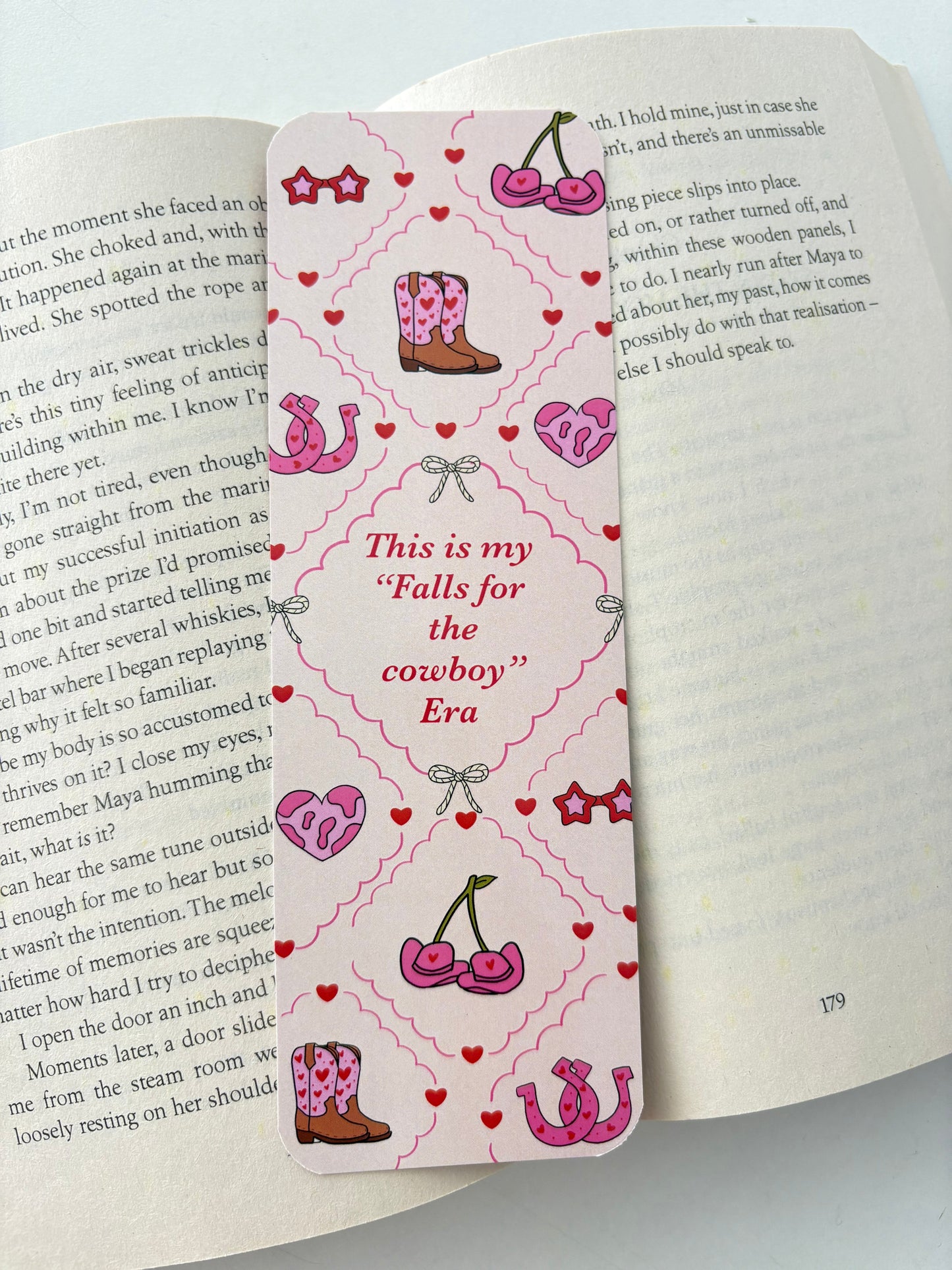 Cowboy era bookmark, Howdy valentine bookmark