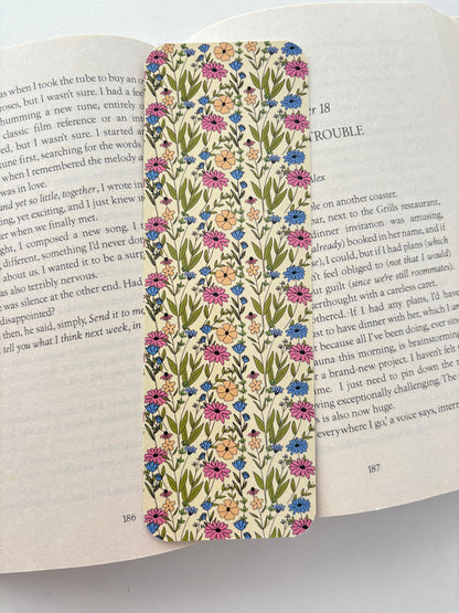 Wildflower pattern bookmark, Flowers & Bows pattern bookmark