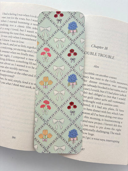 Wildflower pattern bookmark, Flowers & Bows pattern bookmark