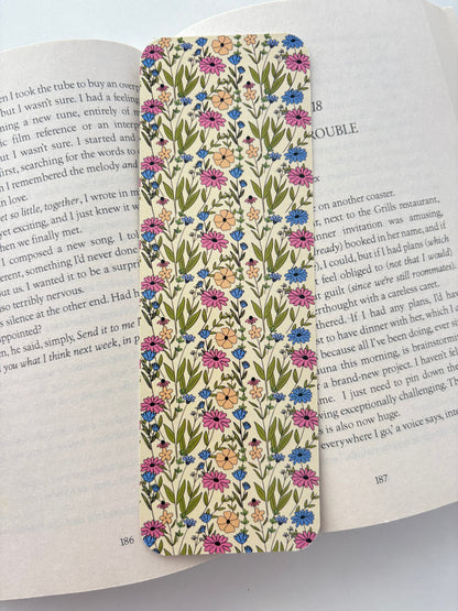Wildflower pattern bookmark, Flowers & Bows pattern bookmark