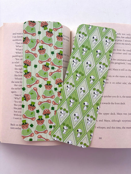 St. Patrick’s Sn00py bookmark, St. Patrick’s Teddy bookmark